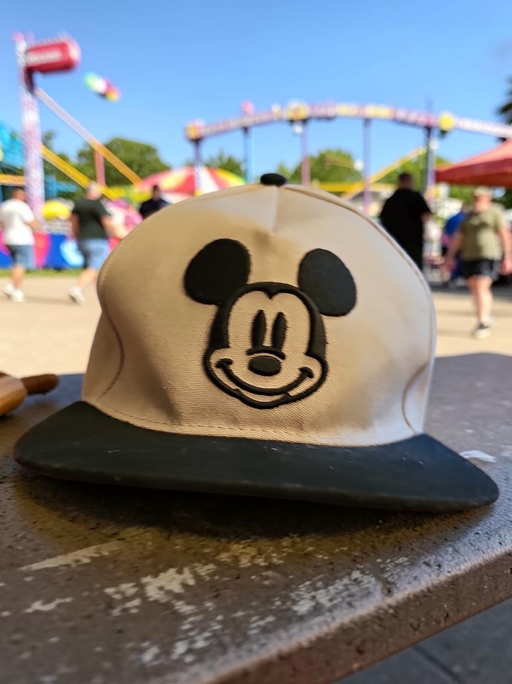 Disney Beige and Black Mickey Mouse Baseball Cap